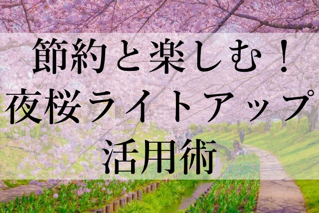 節約と楽しむ！夜桜ライトアップ活用術